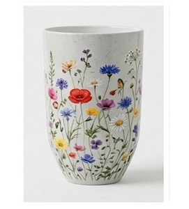 Vase et jardinière en métal au design classique, finition émaillée, pour la décoration intérieure et extérieure, pot de fleurs décoratif fait main et personnalisé - Product Image 2
