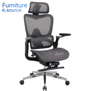 Silla moderna Boss para oficina, silla ergonómica de cuero PU con soporte trasero de malla, silla Boss de lujo con sillón reclinable, OEM Vietnam - Product Image 1