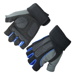 Guantes de Ciclismo Transpirables de Medio Dedo, Guantes Deportivos Antideslizantes y Transpirables para Gimnasio, Montañismo, Fitness, Spandex Universal - Product Image 1