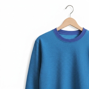 เสื้อสเวตเชิ้ตคอกลมสีน้ำเงินสำหรับผู้ชาย ปักโลโก้ตามสั่ง ทรงปกติ ผ้าฝ้ายถัก สวมใส่สบายๆ สำหรับฤดูใบไม้ร่วง - Product Image 3
