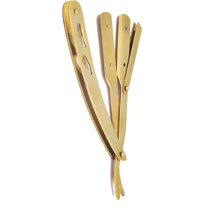 Accessoire de soin personnel compact, rasoir à manche en acier, outil de beauté classique, rasoir à manche en acier - Product Image 1
