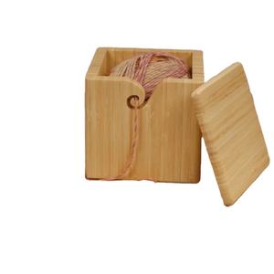 Lot de 4 bols en fil de bois de bambou faits à la main, design personnalisé, parfaits pour le tricot au crochet et la décoration de la maison élégante - Product Image 1