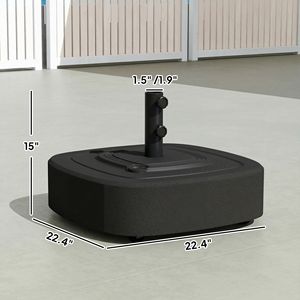 Base per Ombrellone da Esterno Impermeabile con Ruote, Supporto per Pali da 1.5''/1.9'' per Cortili, Palestre e Parchi - Product Image 3