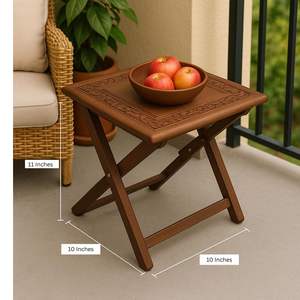 โต๊ะข้างโบราณแบบดั้งเดิมแข็งแรงทนทาน ใช้งานได้หลากหลายภายในบ้าน ห้องนั่งเล่น โรงอาหาร ที่นั่งพักผ่อน สำนักงาน โต๊ะกาแฟ ราคาขายส่ง - Product Image 5