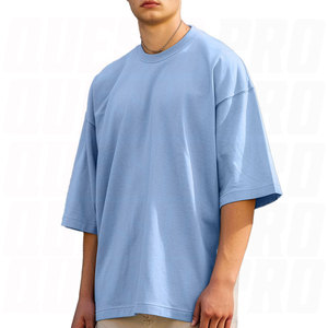 T-shirt graphique surdimensionné personnalisé de haute qualité, coupe ample, tendance, pour homme, avec logo imprimé sur mesure, style streetwear décontracté - Product Image 4