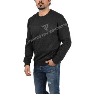 Sweat-shirt de sport imprimé à col rond pour homme et femme, en tissu polaire texturé en coton, haute densité GSM - Product Image 2