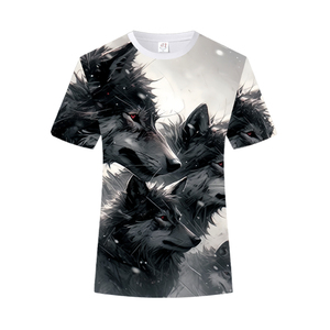 New Design 3D <b>Animal</b> Wolf Graphic T-Shirt <b>Men</b> All Over Print Sublimation Tee Double Sided Streetwear Hipster Summer Clothing - Product Image 3