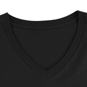 T-shirts à manches courtes en polyester/coton respirant, col en V, séchage rapide, tricotés, longueur standard, neufs - Product Image 4