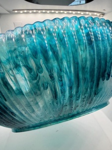 Large Polished Dark Cyan Marble Resin Food Grade Eco-Friendly Classic Stocked Decorative Serving Bowl Party Catch-All - Product Image 4