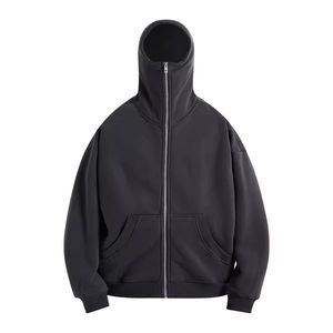 2026 Personnalisé 440 g/m² Sweat à capuche cagoule zippé pour adolescents et hommes, haute qualité, 100% Coton, Streetwear, Brodé, Style Ninja - Product Image 4