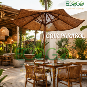 ร่มชายหาดใยมะพร้าวธรรมชาติ ราคาโรงงาน ทำด้วยมือจากใยมะพร้าว จาก Eco2go เวียดนาม - Product Image 5