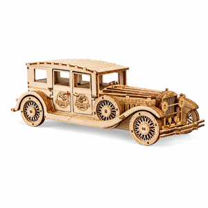 Kit de ensamblaje de rompecabezas de coche de madera clásico para el aprendizaje creativo y los entusiastas de las actividades recreativas |   Elegante Exhibición de Automóviles Clásicos Hechos a Mano - Product Image 1