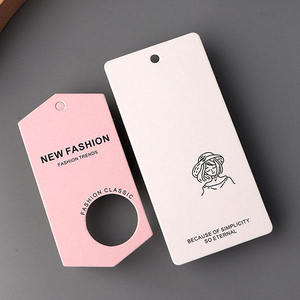 OEM 2026 Hot Sale Promotional Price Custom Private Brand Name Printing Logo Double Layered Paper Hang <b>Tags</b> for Clothing - Product Image 4