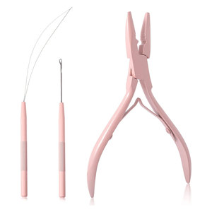 Kit de Extensiones de Cabello con Micro Anillas, Alicates Profesionales para Extensiones de Cabello, Aguja de Bucle, Gancho para Tirar, Dispositivo para Micro Anillas - Product Image 2