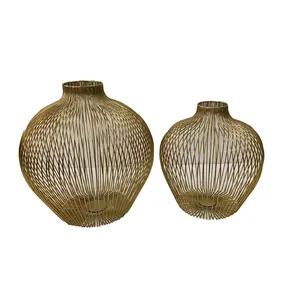 Florero de Metal Hecho a Mano, Elegante Decoración para Mesa del Hogar, Centro de Mesa para Bodas, Florero de Metal Hecho a Mano de Moda, Único y Moderno - Product Image 1