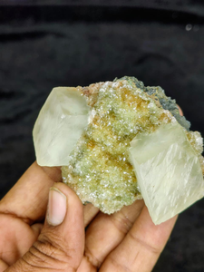 Natural Coating Calcite with Green Chalcedony <b>Crystal</b> <b>Cluster</b> Premium Mineral Specimen Healing Stone Collectible Display Quality - Product Image 5