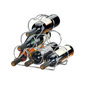 Antique Metal Wine Rack With Handle 3 Bottle Capacity Home Dining Decor Furniture Handmade Wine Racks - Product Image 5