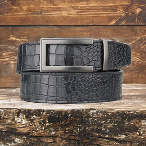 Customized Men's Casual Cow Hide Leather Belts High Quality OEM Custom Logo Wholesale Box <b>Frame</b> Buckle - Product Image 4