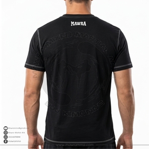 Camiseta Negra Personalizada para Hombre, Impresión DTG, Diseño Gráfico de Artes Marciales, Manga Corta, Estilo Urbano, Informal, de Algodón, Diseño y Fabricación Personalizados - Product Image 2