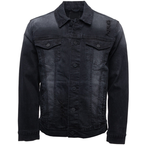 Wholesale <b>Mens</b> Jean <b>Jacket</b> | Modern Slim Fit <b>Denim</b> Outerwear with Chest Pockets Jean <b>Jacket</b> with Button Closure - Product Image 5