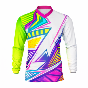 Camisetas de Motocross Personalizadas de Manga Larga para Equipo de Descenso, Cordura, Anti-UV, % Poliéster, Verano, 1 Pieza, Unisex - Product Image 4