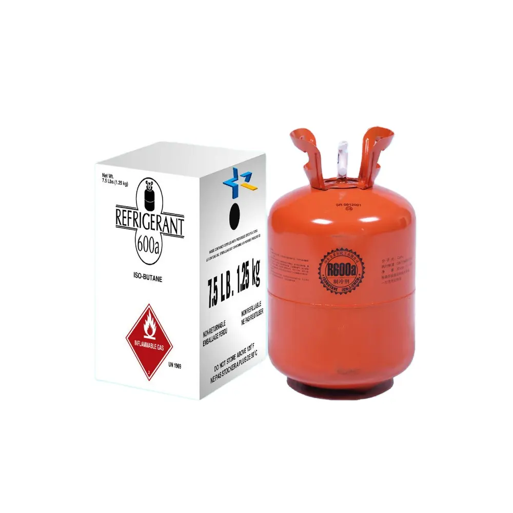 Isobutaan R600a Koelmiddel Gas 6.5Kg Wegwerpcilinder Voor Koeling Op Hoge Temperatuur