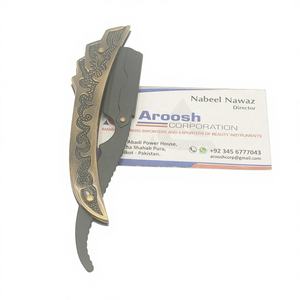 Rasoir de barbier manuel en acier inoxydable à lame unique professionnel en gros rasage de poils du corps et du visage avec logo personnalisé, y compris durable - Product Image 5