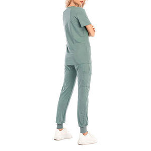Wholesale Price <b>Nurse</b> Hospital Medical Uniforms Scrub Set Custom Logo Unisex Knitted Quick Dry Breathable High Quality - Product Image 3