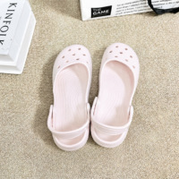 Sandales sabots respirantes perforées pour femmes avec bride de talon rotative, semelle épaisse et souple, chaussures décontractées, logo personnalisé, couleur OEM