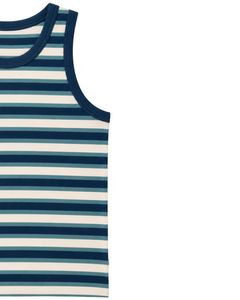 <b>Navy</b> Striped Men Cotton Tank <b>Top</b> Sleeveless Vest Casual Summer Gym Fitness Shirt Breathable Loose Fit Streetwear Tank <b>Top</b> - Product Image 4