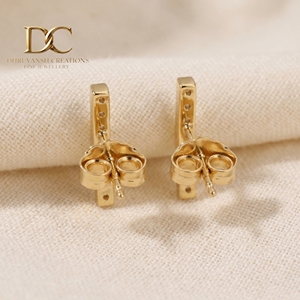 Pendientes de Diamante Cultivado en Laboratorio Certificado por IGI, Oro Sólido de 9K y Yag Paraiba Azul Cultivado en Laboratorio, Joyería Fina Minimalista para Mujer - Product Image 2