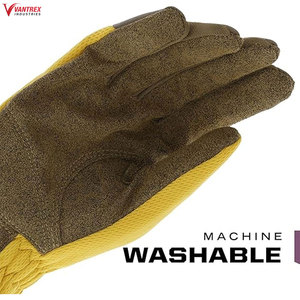 Gants de travail en cuir longs résistants à la chaleur personnalisés avec manchette de sécurité, légers, durables, de haute qualité, service OEM, Pakistan - Product Image 3