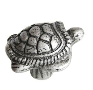 Muebles de tortuga plateados antiguos, perillas de cajón de puerta de hierro fundido, tirador moderno para armario, tocador, dormitorio y baño - Product Image 1