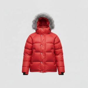 Chaquetas Acolchadas Personalizadas con Cierre, Cuello Alto, para Hombre, de Poliéster, con Estampado, Chaqueta de Burbujas a Precio Económico, Chaqueta de Invierno con Capucha de Piel - Product Image 1