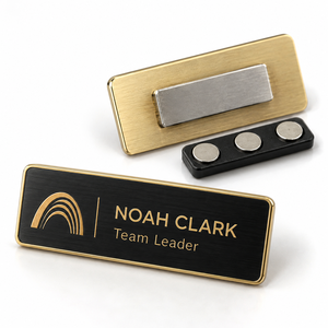 Badge nominatif personnalisé en métal pour employés, avec logo, vente en gros, fabricant - Product Image 2