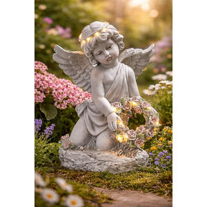 Décoration de jardin en forme d'ange avec LED solaire certifiée IP65, petite taille, batterie incluse - Product Image 4