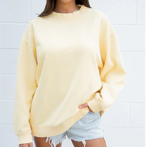 Womens Quality Oversized <b>Mock</b> <b>Neck</b> Winter Front Graphic Print Fleece Pullover Long Sleeve Casual Fashion Streetwear <b>Top</b> - Product Image 3