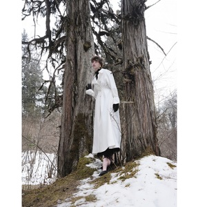 Abrigo de Invierno para Mujer de Alta Calidad, ODM VELOURA, Abrigo Cruzado, Blanco, Antiarrugas, Suave, Cálido - Product Image 2