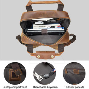 Customized Logo High Quality Leather <b>Backpack</b> Waterproof Leather <b>Backpack</b> Online Sale Leather <b>Backpack</b> - Product Image 5