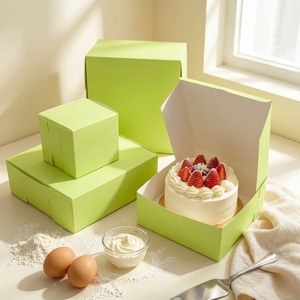 Custom Design High-End Recycled Materials Logo Printing Cake Boxes Food-Grade Cookie Bread Pastry Donut Macarons Bakery - Product Image 3