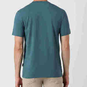T-shirts décontractés à manches courtes respirants de dernière génération, 100% coton, couleur unie, vêtements d'été pour hommes - Product Image 4