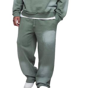 Ensemble sweat à capuche et pantalon de jogging vintage délavé pour homme, coupe évasée - Product Image 3
