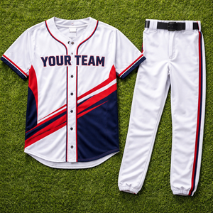 Custom Baseball Uniform Teams Leagues Short Moisture-Wicking Quick Dry Breathable 100% Polyester Fabric Custom Plus Size - Product Image 1