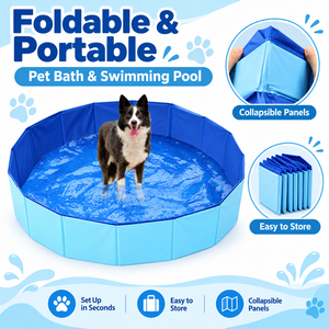 Piscine pliable pour animaux de compagnie, piscine portable pour chiens, piscine pour animaux de compagnie en tissu composite durable pour chiens et chats - Product Image 3