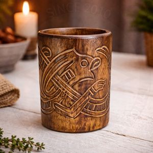 Eco-Friendly Wooden Mug – Handcrafted <b>Drinkware</b> - Product Image 1