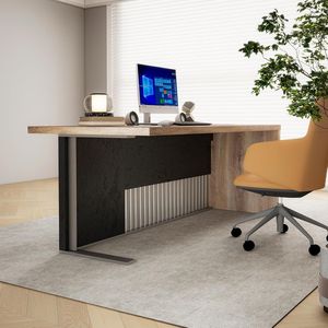 Bureau d'ordinateur exécutif en acier inoxydable, poste de travail moderne pour la maison et le bureau - Product Image 4