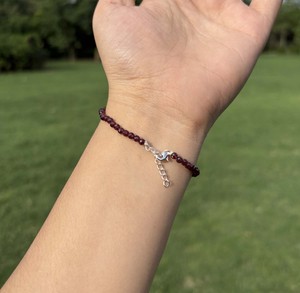 Natural Garnet Beads <b>Bracelet</b> DIY Jewelry Making 925 Sterling Silver <b>Beaded</b> <b>Bracelet</b> Wholesale Gemstone <b>Bracelet</b> Supplies Bulk - Product Image 3