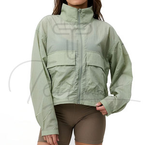 Fashionable Outdoor Women Knitted <b>Canvas</b> Windbreaker Jacket Waterproof Low Price OEM ODM Serviced Customized Wholesale - Product Image 3