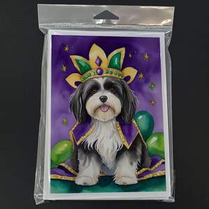 Havanese King of Mardi Gras การ์ดอวยพร8ใบ A7แปลกๆการ์ดเปล่าพร้อมซองจดหมายขนาด5x7 - Product Image 3