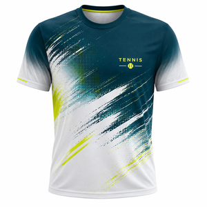 T-shirt d'été décontracté pour homme, col rond, manches courtes, en maille respirante, couleur unie, coupe ample et confortable, vente en gros - Product Image 1